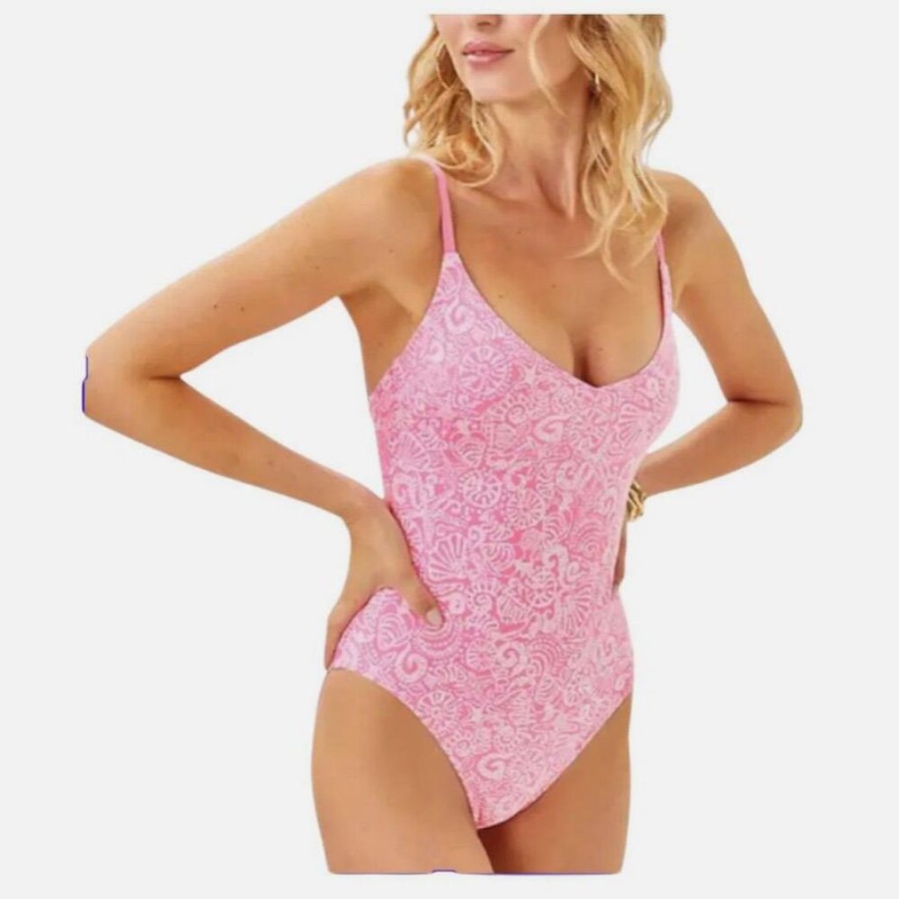 Lilly Pulitzer Pink Paisley One-Piece Swimsuit